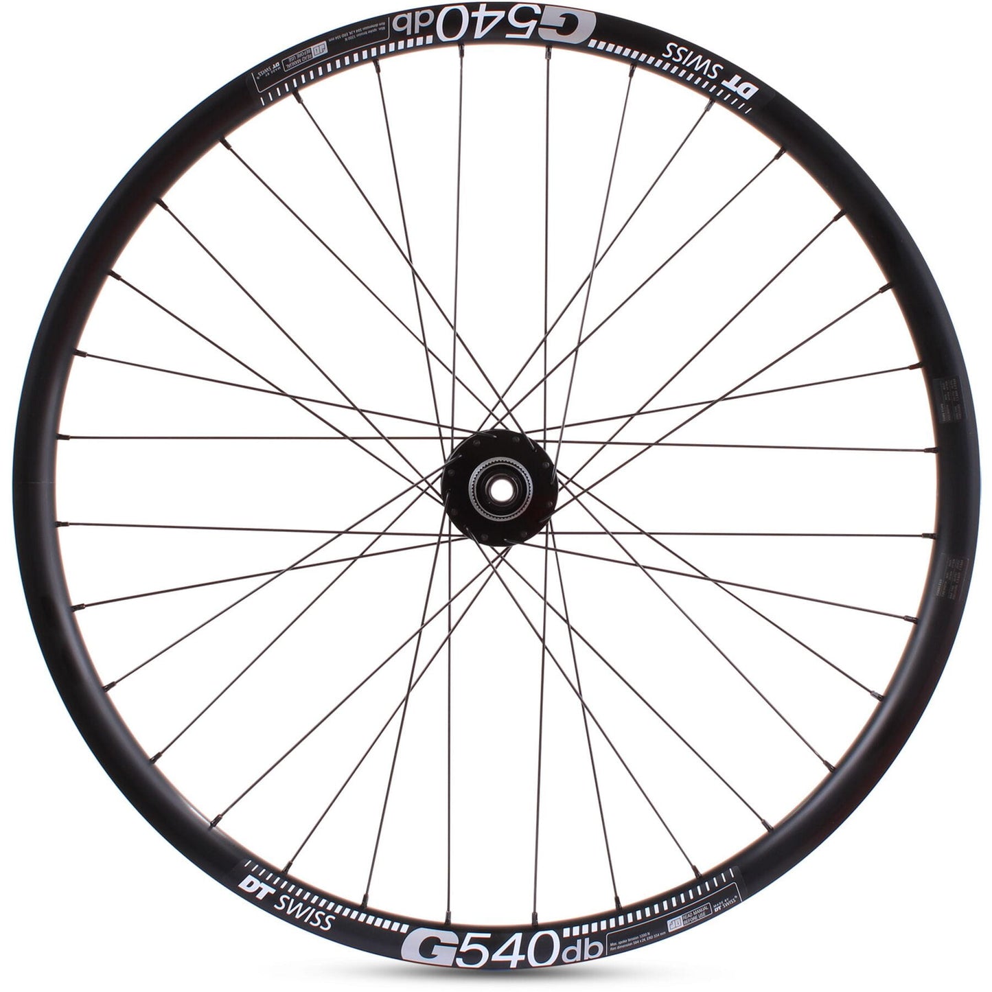 Gravel Front Wheel DT 370 CL Hub G 540 Rim TLR black 700c