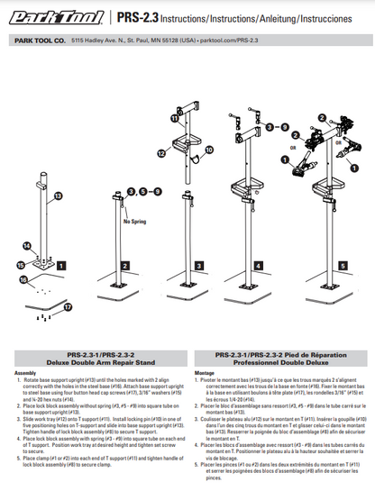PRS-2.3-1 - Deluxe Double Arm Repair Stand With 100-3C Clamps