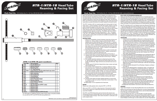 HTR-1B - Head Tube Reaming and Facing Set