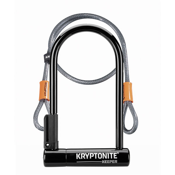 Keeper 12 Standard U-Lock with 4 foot Kryptoflex cable Sold Secure Silver