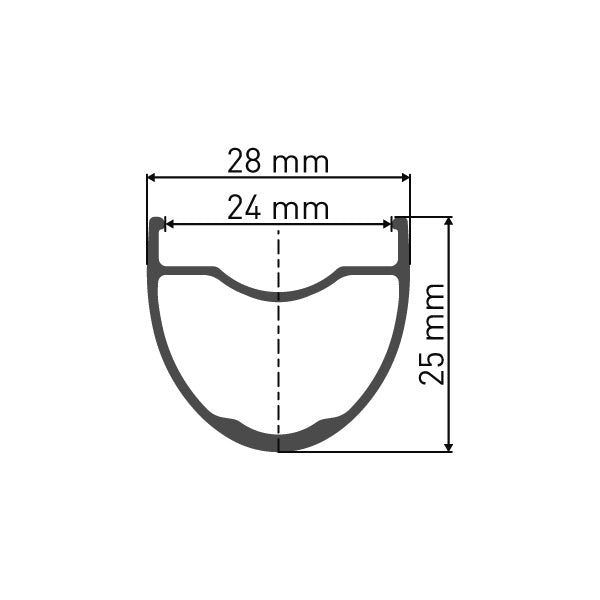 GR 1600 SPLINE disc brake wheel, clincher 25 x 24 mm, 650B front