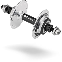 Track rear hub, 120 mm bolt on, fixed, 24 hole silver