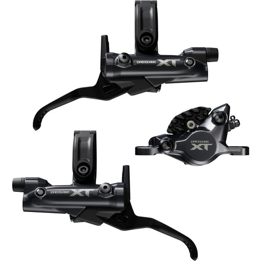BR-M8200/BL-M8200 XT 2 pot bled brake levers and callipers, front and rear