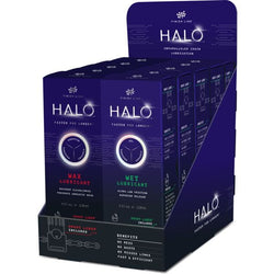 Halo Wax + Wet Lubricant - 4oz/120ml - Bottle + Smart Luber + Display