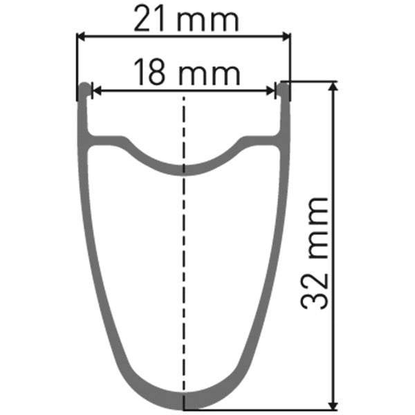 T 1800 track wheel, clincher 32 mm, rear