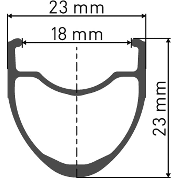 P 1800 SPLINE disc brake wheel, clincher 23 x 18 mm, front