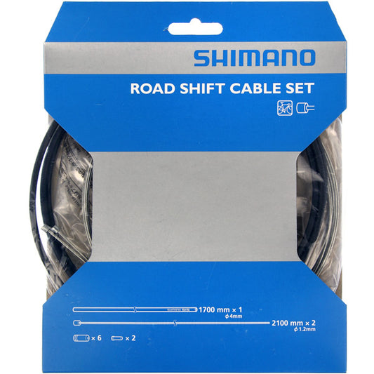 Road gear cable set, steel inner wire, black