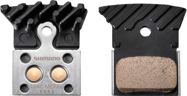 L04C disc brake pads, alloy backed with cooling fins, metal sintered