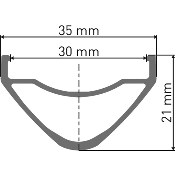 HX 1700 wheel, 30 mm rim, 15 x 110 mm BOOST axle, 27.5 inch front