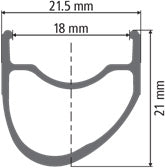 PR 1400 DICUT wheel Oxic clincher 21 x 18 mm QR rear